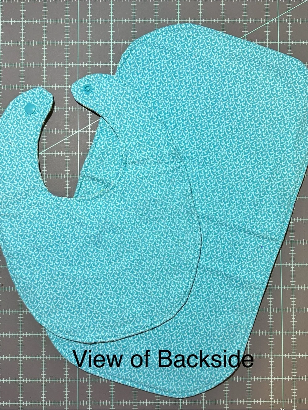 Owl Print Baby Bib and Matching Burp Cloth - Purple, Teal, Green